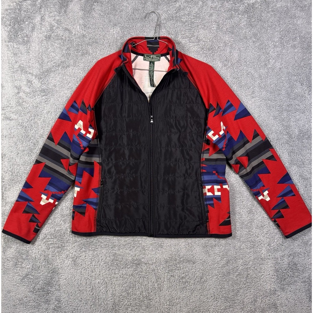 Ralph Lauren Jacket Womens XL LRL Active Full Zip Southwest Aztec Tech